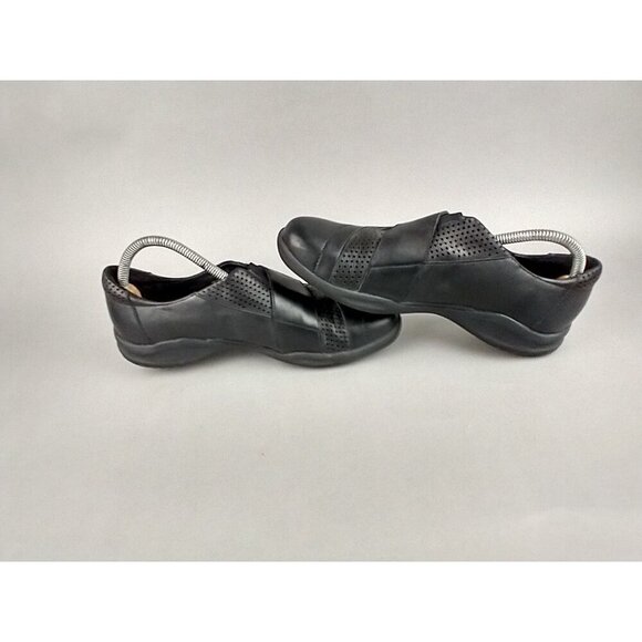 Clarks Wave Walk Shoes Womens Size 9 Black Leather Adjustable Strap Comfort - Picture 4 of 12